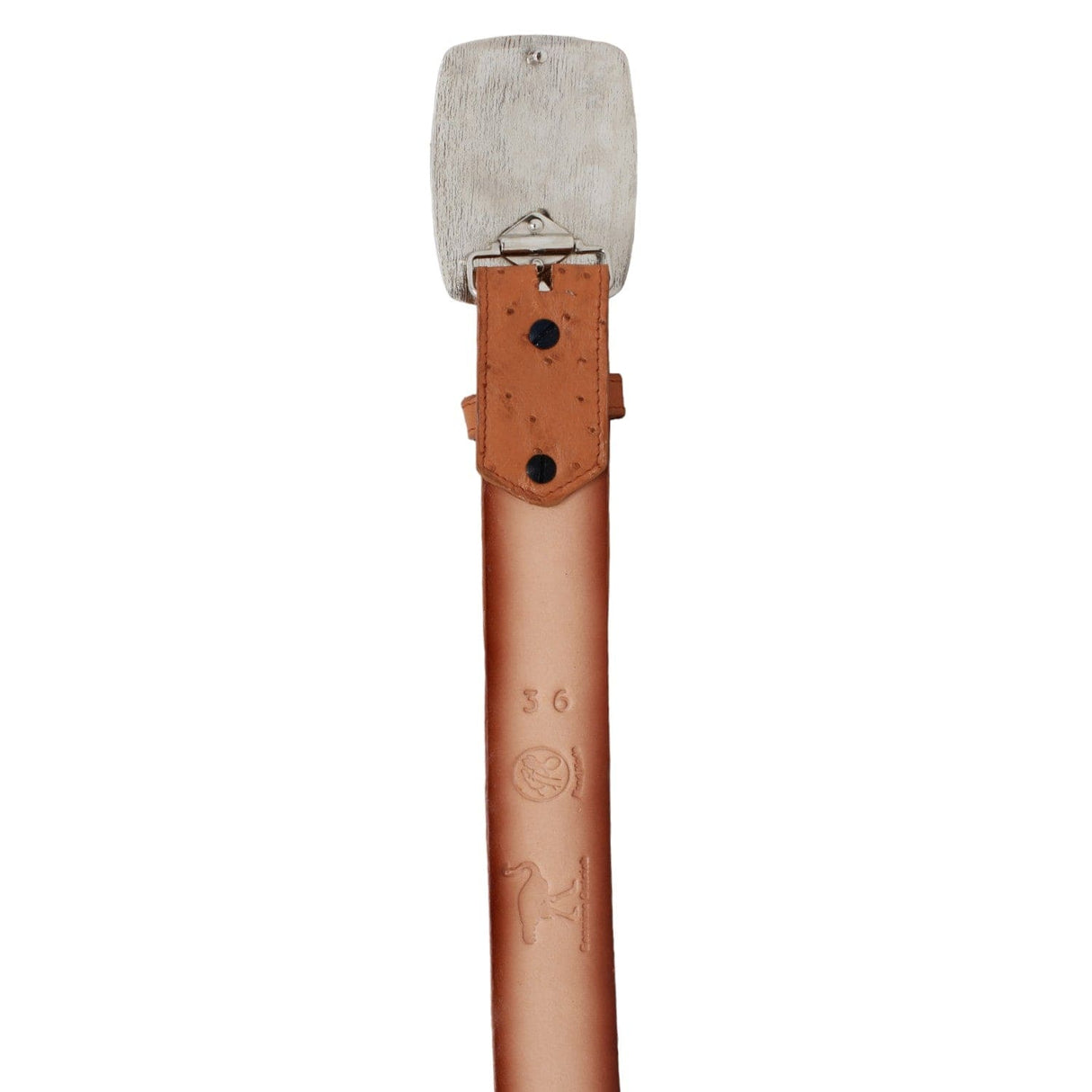 Genuine Ostrich Skin Cowboy Belt Honey Color - Los Altos Boots