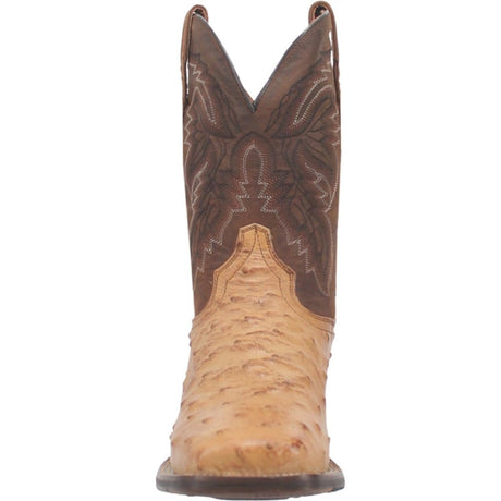 Dan Post Boots Boots Dan Post Men's Alamosa Full Quill Ostrich Square Toe Boots - Sand