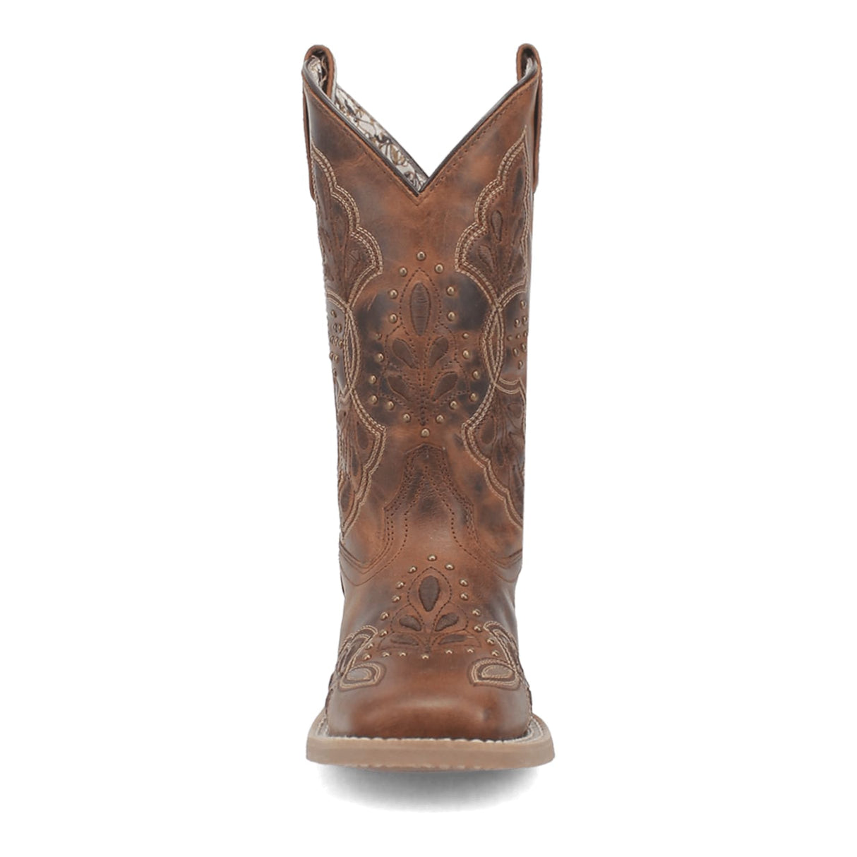 Dan Post Boots Boots Laredo Women's Dionne Broad Square Toe Leather Boots - Brown 5972