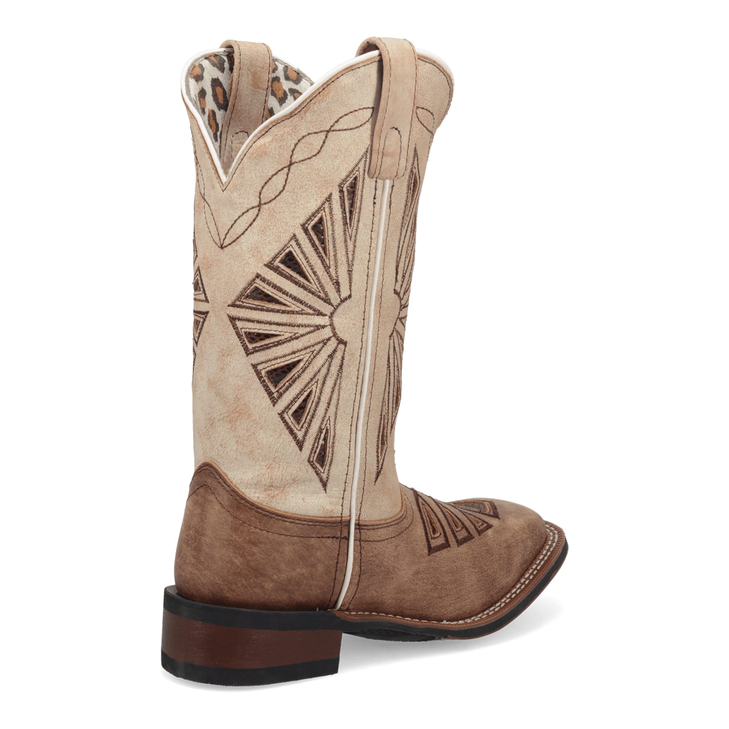Dan Post Boots Boots Laredo Women's Kite Days Broad Square Toe Leather Boots - Brown / Bone 5821