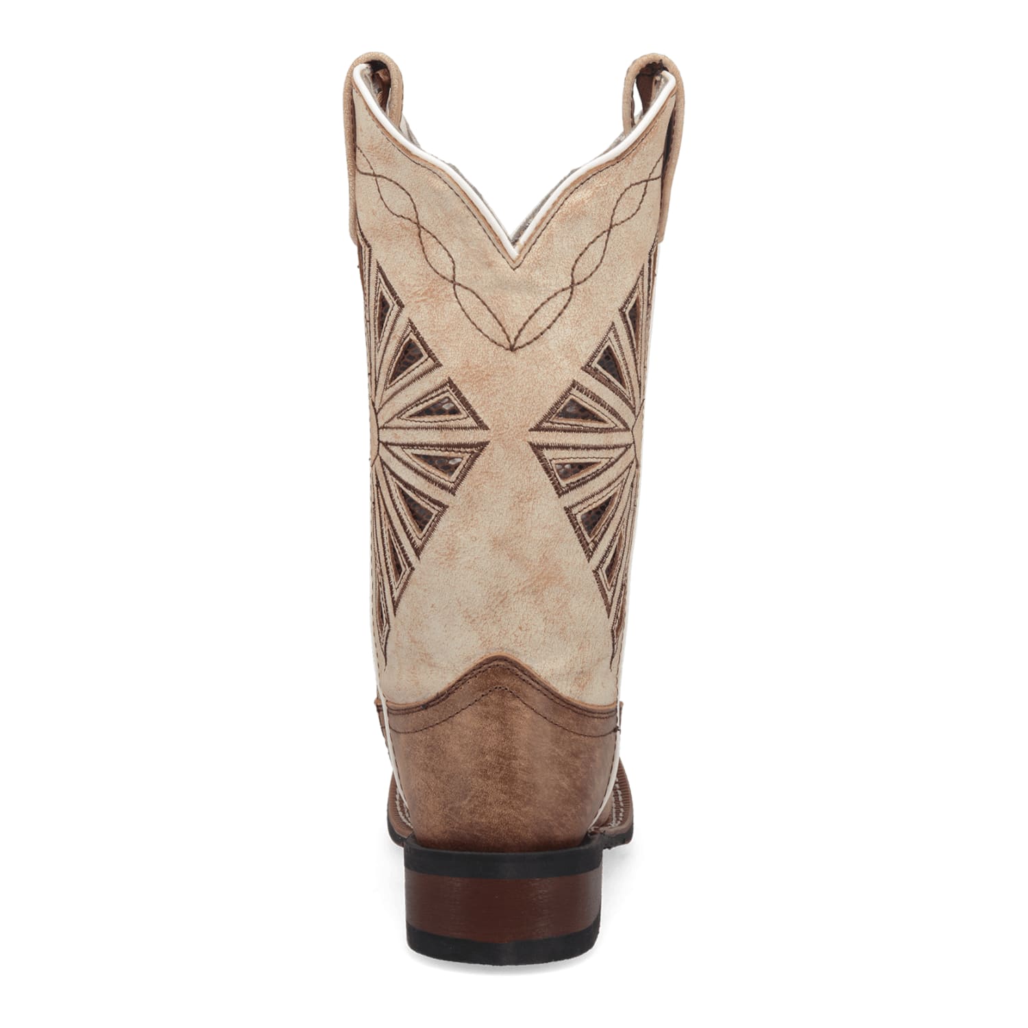 Dan Post Boots Boots Laredo Women's Kite Days Broad Square Toe Leather Boots - Brown / Bone 5821