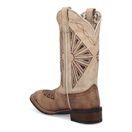 Dan Post Boots Boots Laredo Women's Kite Days Broad Square Toe Leather Boots - Brown / Bone 5821