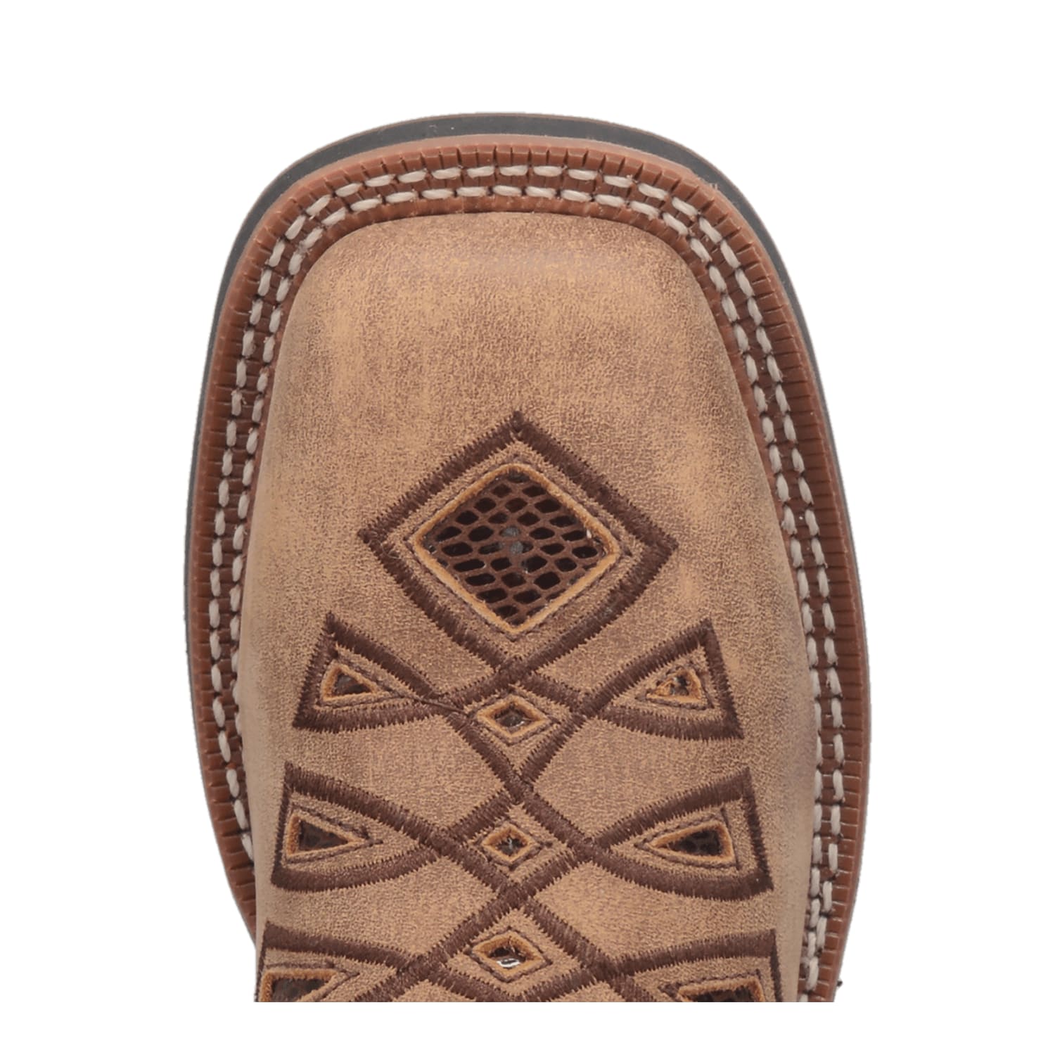 Dan Post Boots Boots Laredo Women's Kite Days Broad Square Toe Leather Boots - Brown / Bone 5821