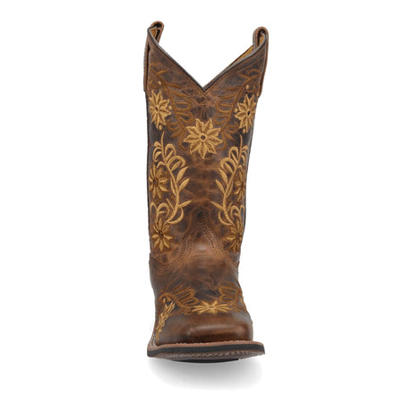 Dan Post Boots Boots Laredo Women's Secret Garden Broad Square Toe Leather Boots - Brown 5822