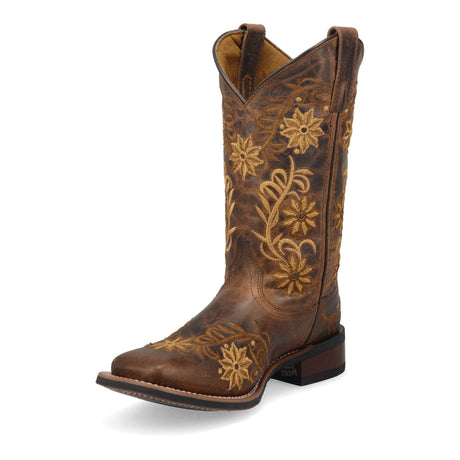 Dan Post Boots Boots Laredo Women's Secret Garden Broad Square Toe Leather Boots - Brown 5822
