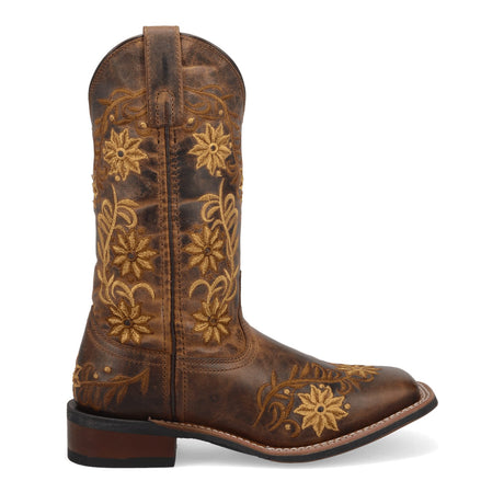 Dan Post Boots Boots Laredo Women's Secret Garden Broad Square Toe Leather Boots - Brown 5822