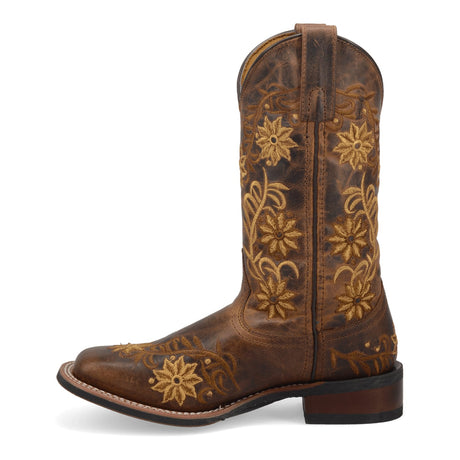 Dan Post Boots Boots Laredo Women's Secret Garden Broad Square Toe Leather Boots - Brown 5822