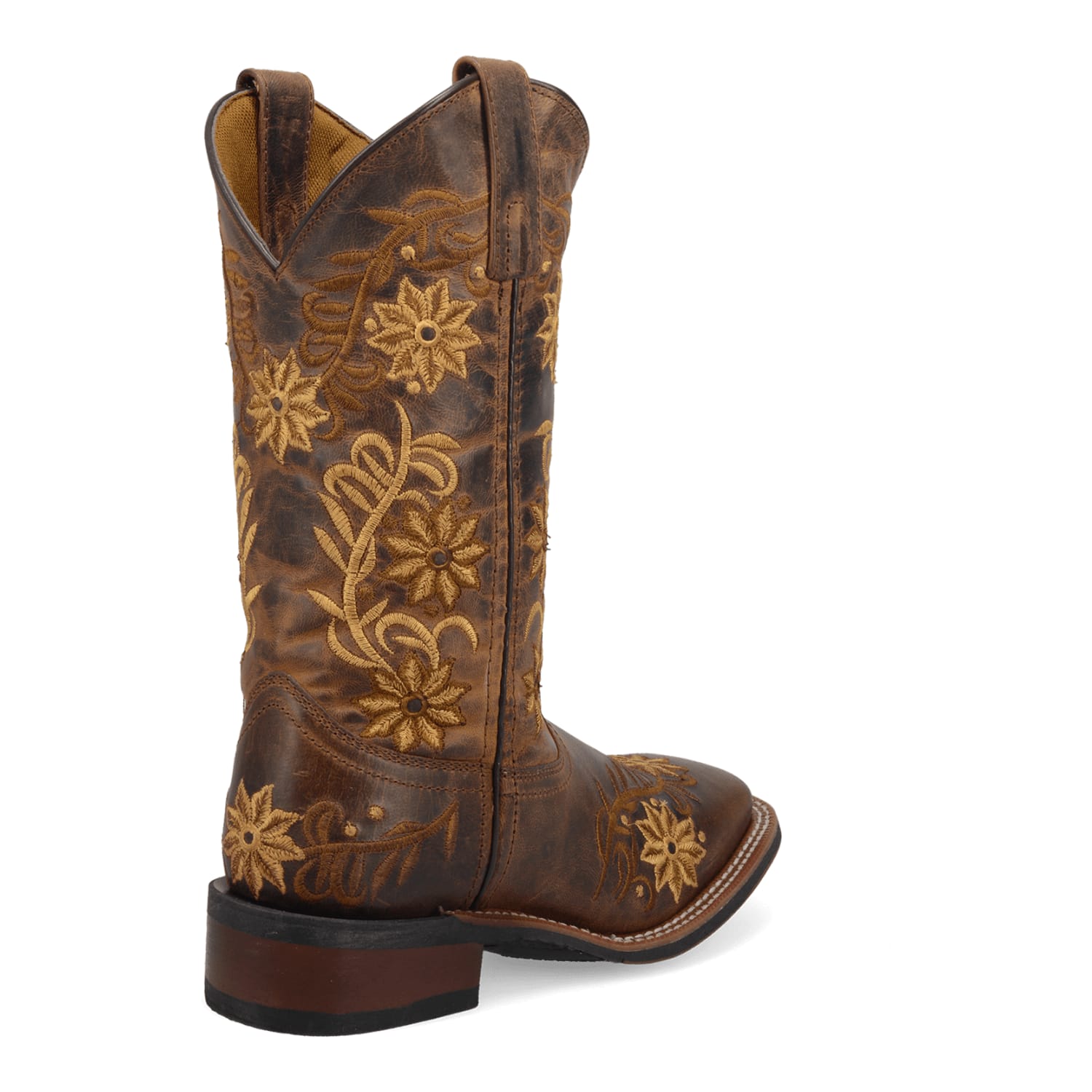 Dan Post Boots Boots Laredo Women's Secret Garden Broad Square Toe Leather Boots - Brown 5822