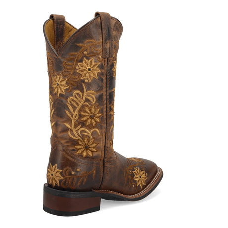 Dan Post Boots Boots Laredo Women's Secret Garden Broad Square Toe Leather Boots - Brown 5822