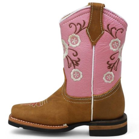 Hooch Boots Boots Girl's Genuine Crazy Leather Square Toe Boots