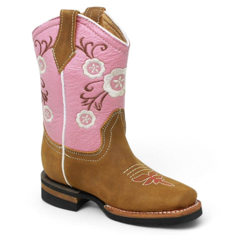 Hooch Boots Boots Girl's Genuine Crazy Leather Square Toe Boots