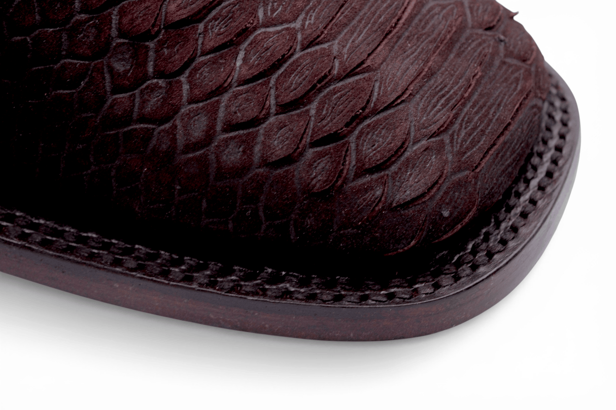 Hooch Boots Boots Men’s Genuine Leather Square Toe Ankle Boots Chocolate Color – Hooch Boots