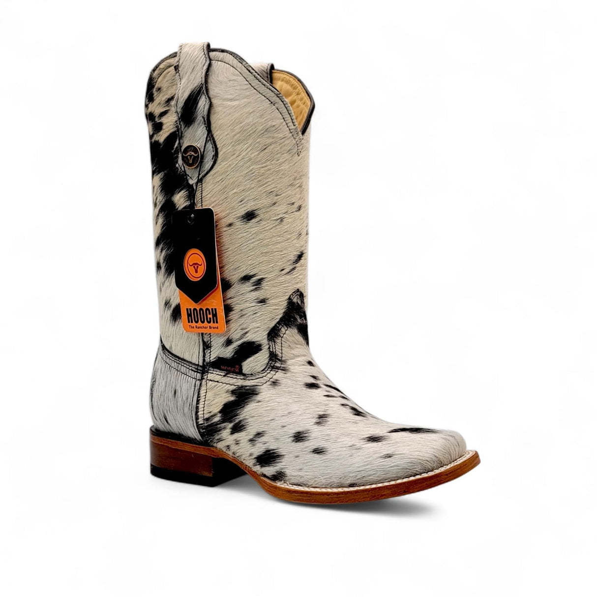 Hooch Boots Boots Womens Cowhide Hair Square Toe Western Boot – Genuine Leather Handcrafted H223304