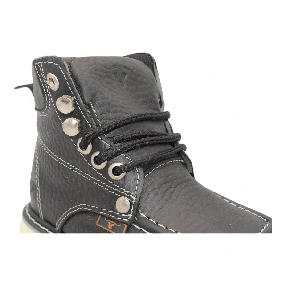 Hooch Boots Botas Niño Kid´s Moc Toe Leather Boot Black-HBN80105