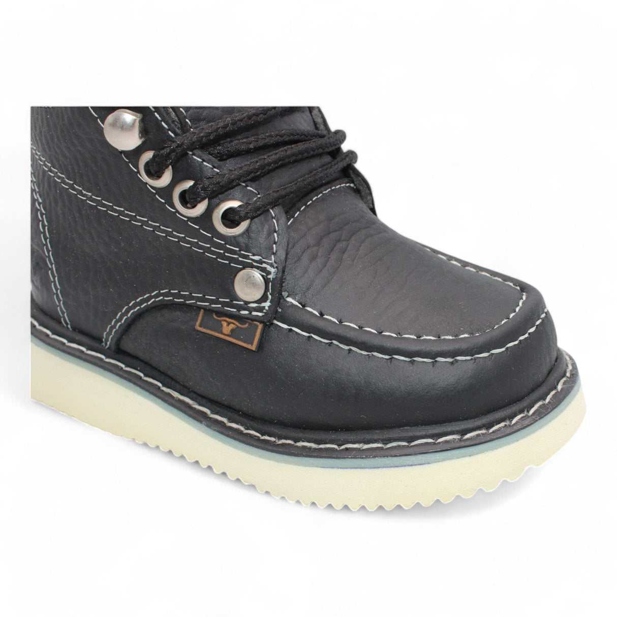 Hooch Boots Botas Niño Kid´s Moc Toe Leather Boot Black-HBN80105