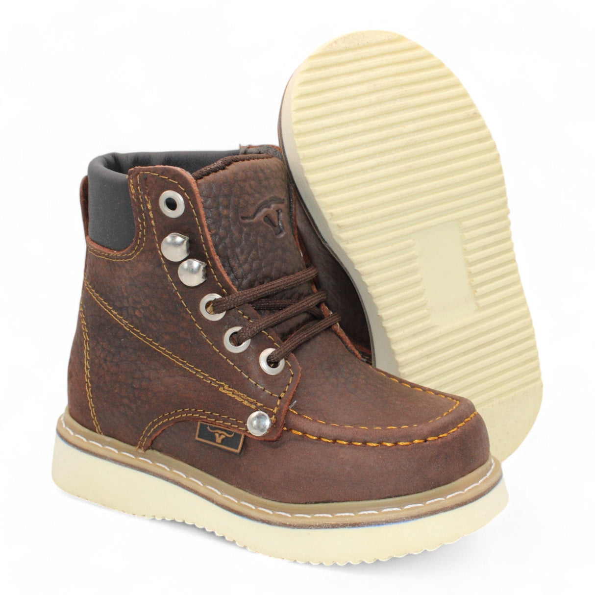 Hooch Boots Botas Niño Kid´s Moc Toe Leather Boot Chocolate-HBN80194