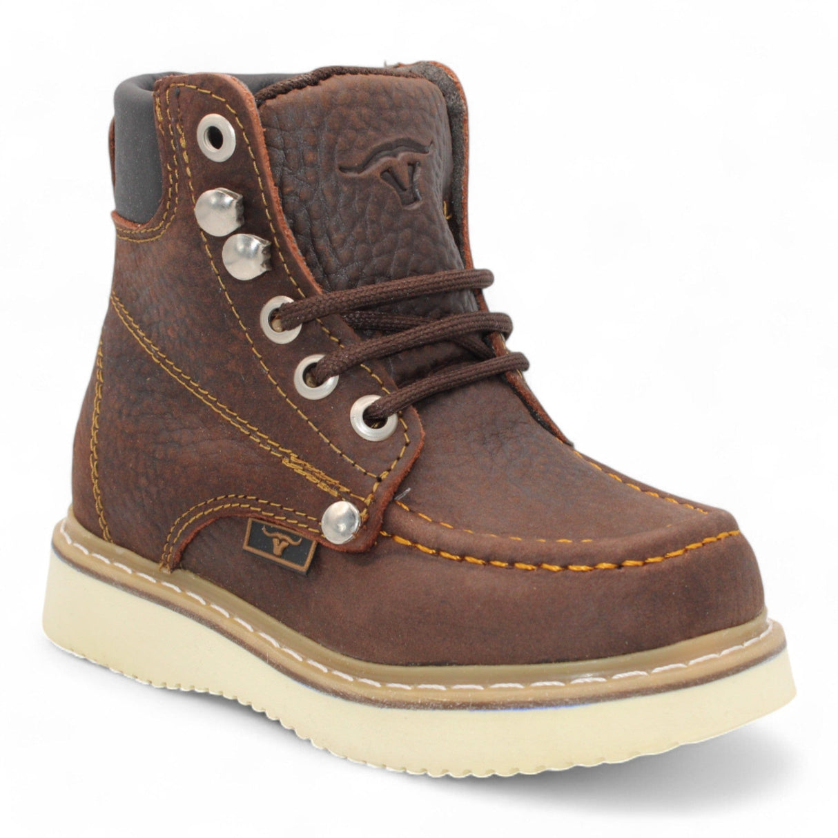 Hooch Boots Botas Niño Kid´s Moc Toe Leather Boot Chocolate-HBN80194