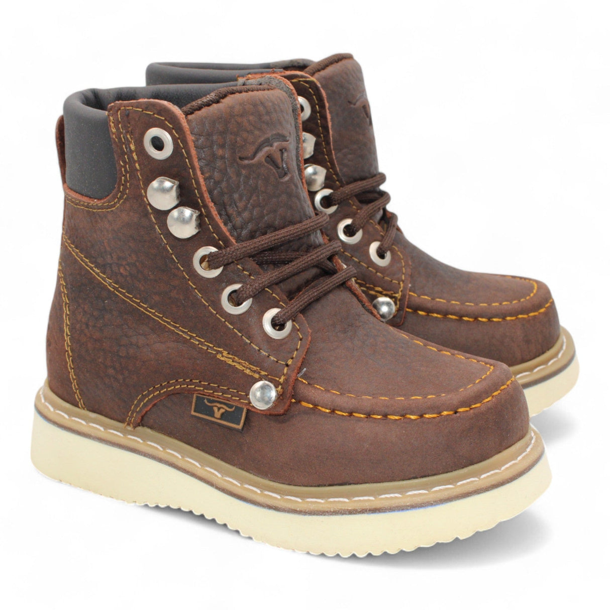 Hooch Boots Botas Niño Kid´s Moc Toe Leather Boot Chocolate-HBN80194