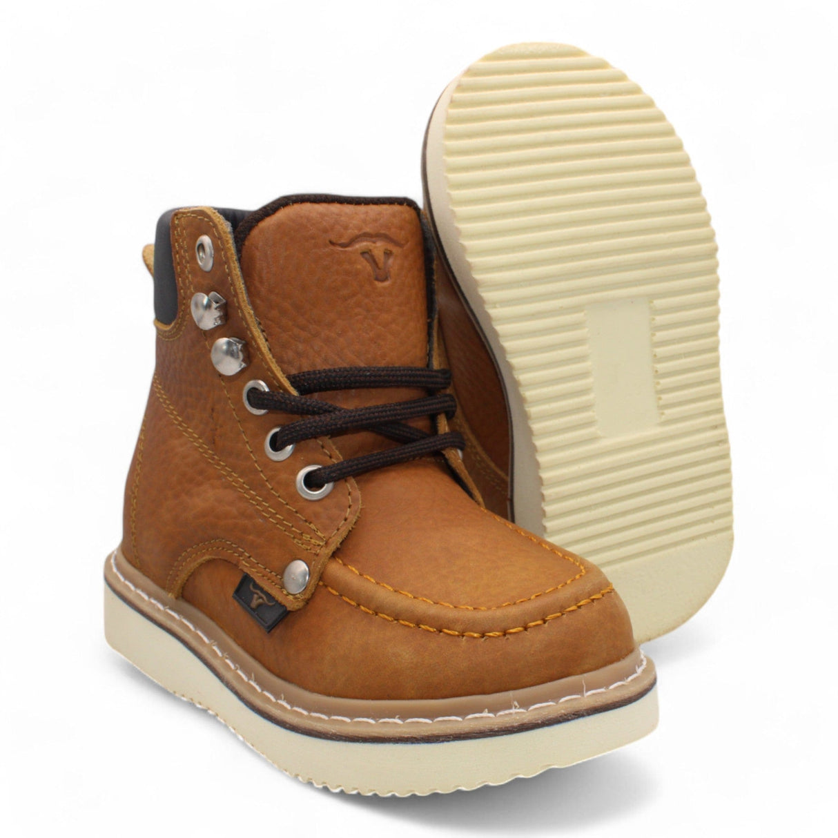 Hooch Boots Botas Niño Kid´s Moc Toe Leather Boot Honey-HBN80151