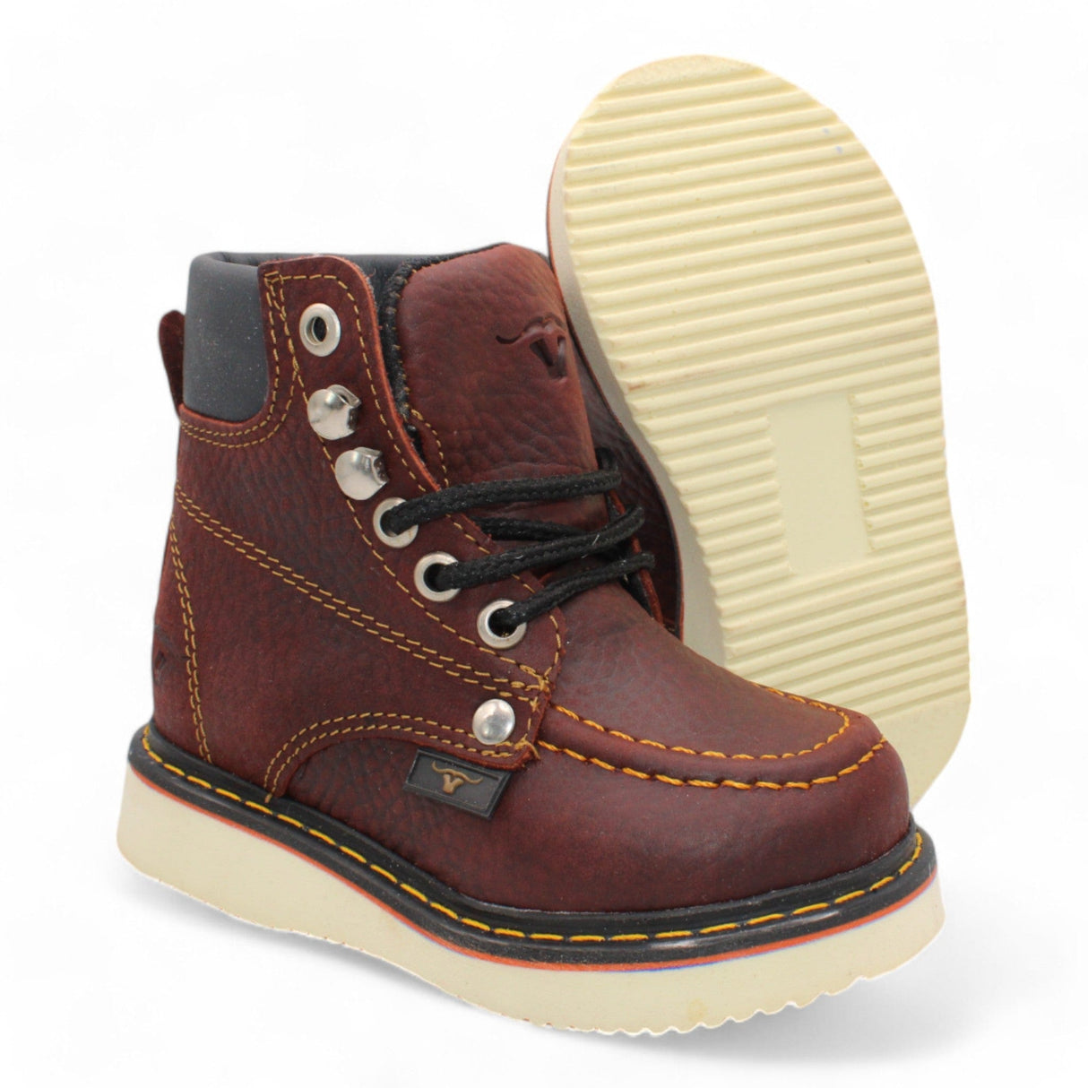 Hooch Boots Botas Niño Kid´s Moc Toe Leather Boot Shedron-HBN80150
