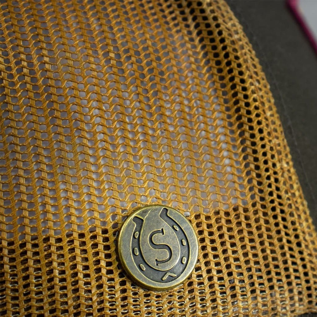 Hooch Stetson Cap Authentic Trucker Hat Original pin close up