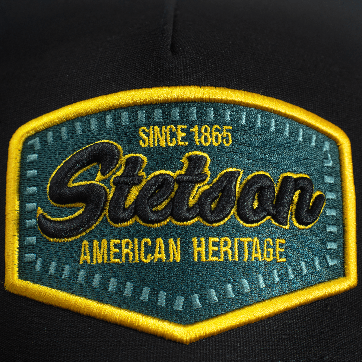 Hooch Stetson Cap Authentic Trucker Hat Original front close up
