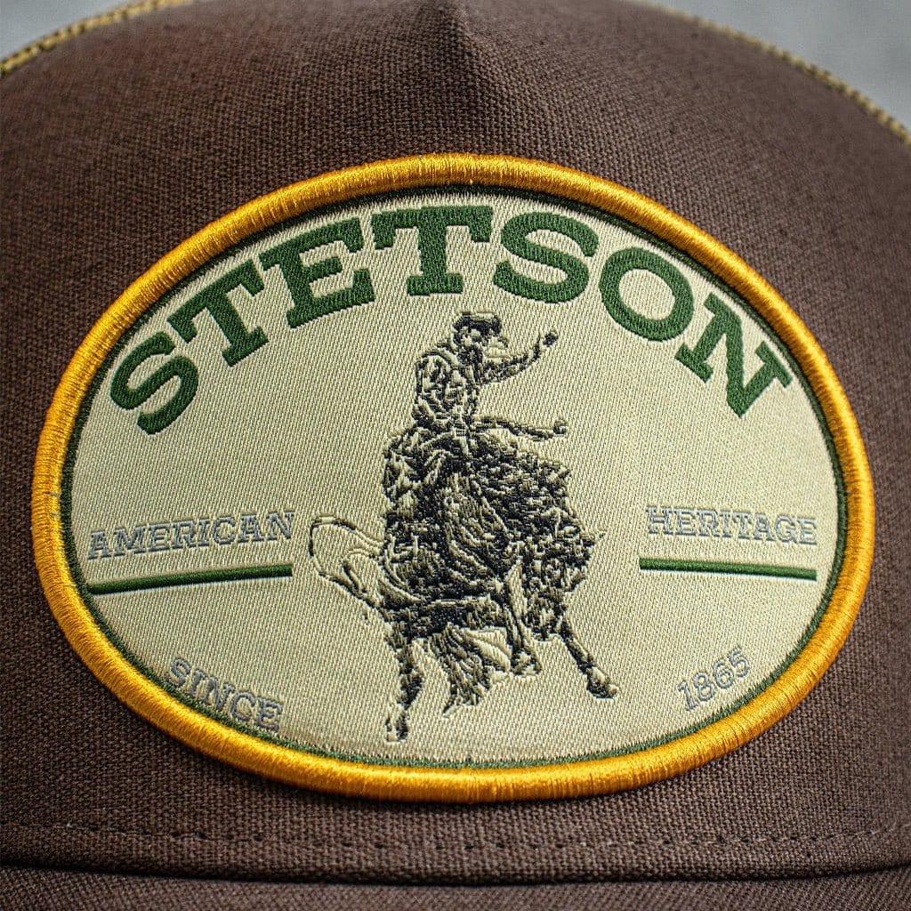 Hooch Stetson Cap Authentic Trucker Hat Original front close up