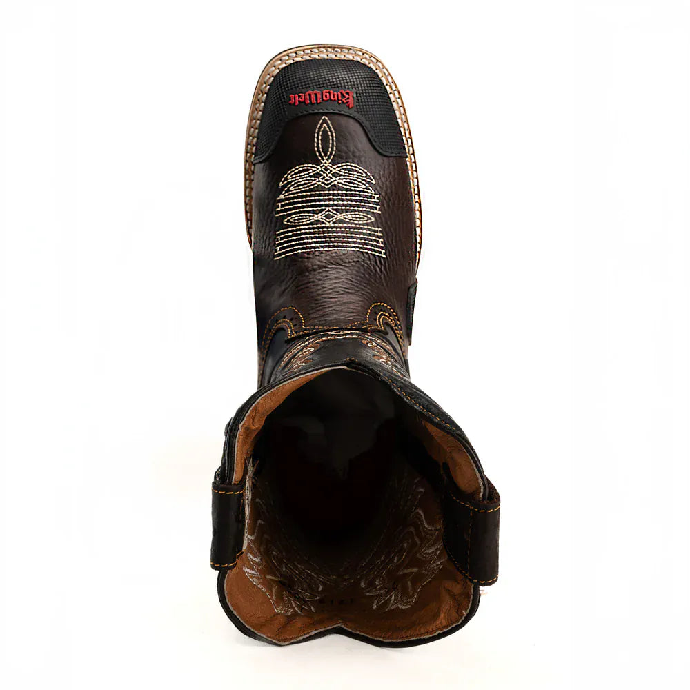 King Welt Boots Buffalo 9" Men's Western Work Boot with Masterguard Protection Brown Color - King Welt