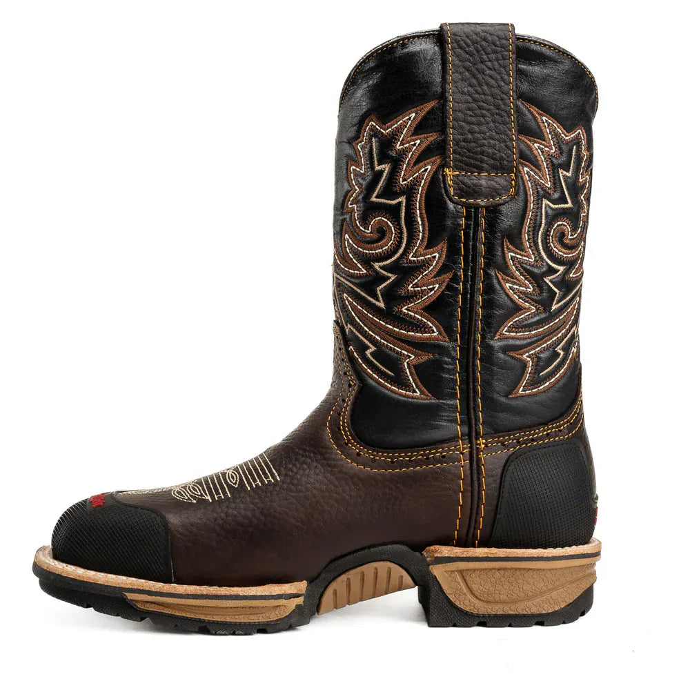 King Welt Boots Buffalo 9" Men's Western Work Boot with Masterguard Protection Brown Color - King Welt