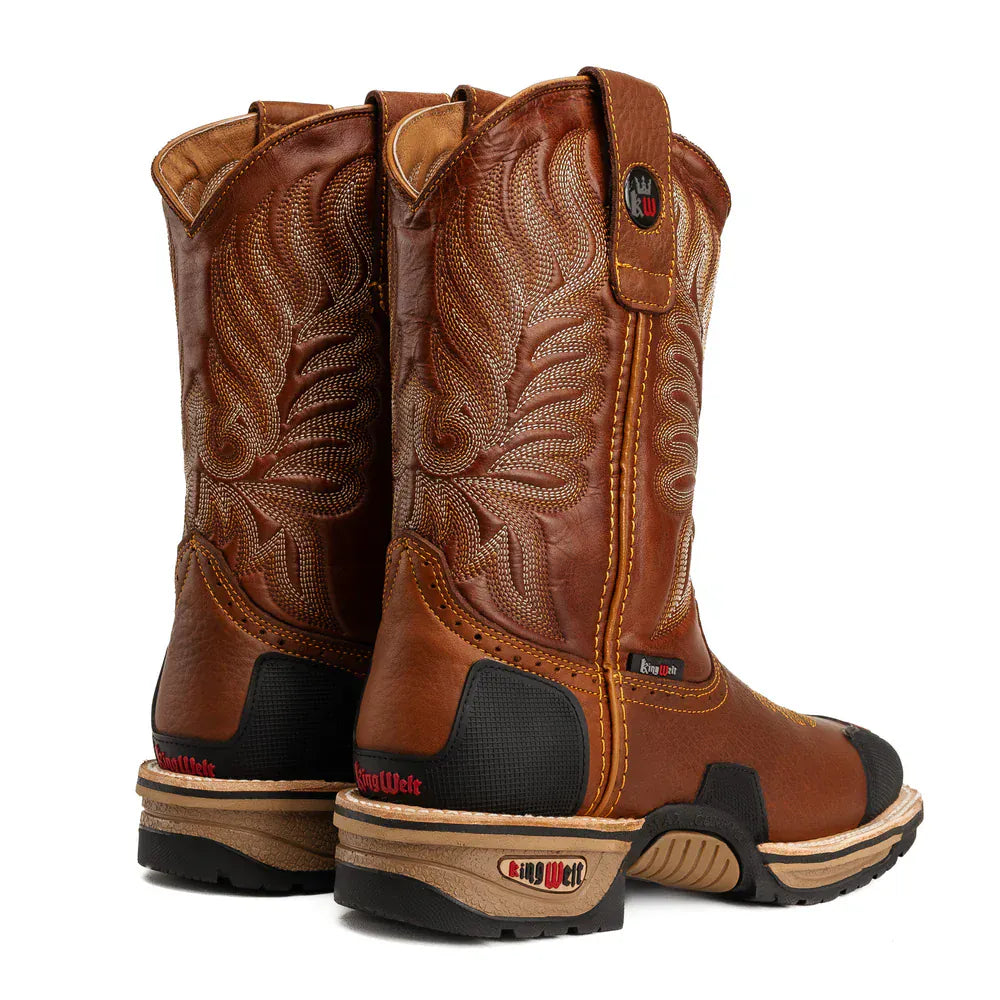 King Welt Boots Buffalo 9" Men's Western Work Boot with Masterguard Protection Tan Color - King Welt