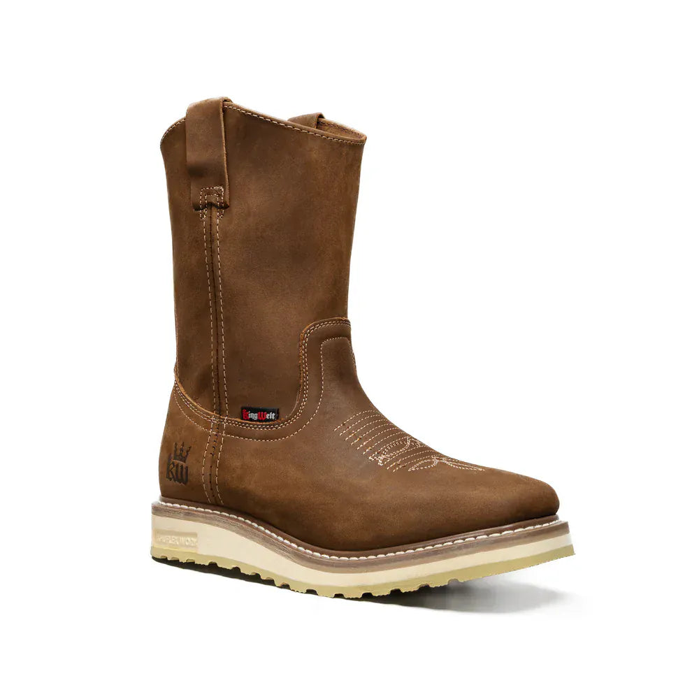 King Welt Boots Calexico 11" Square Toe Full Grain Leather Sand Color - King Welt