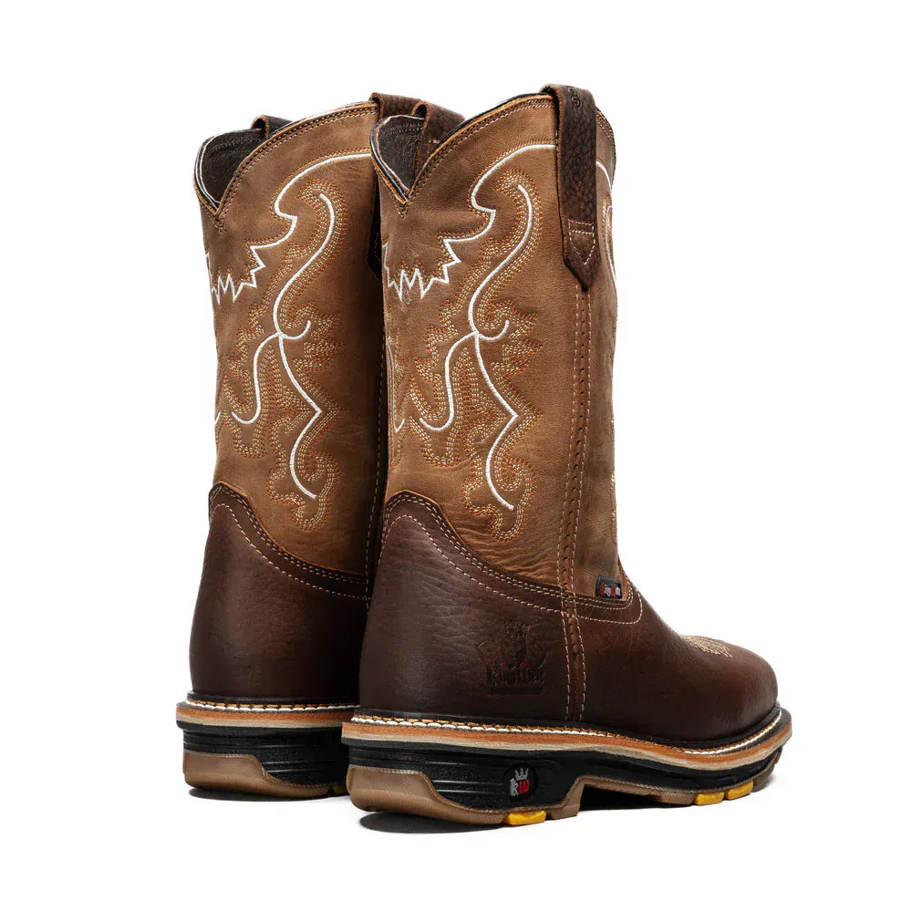 King Welt Boots King Welt 11' Work Boot Square Toe Brown Color - King Welt
