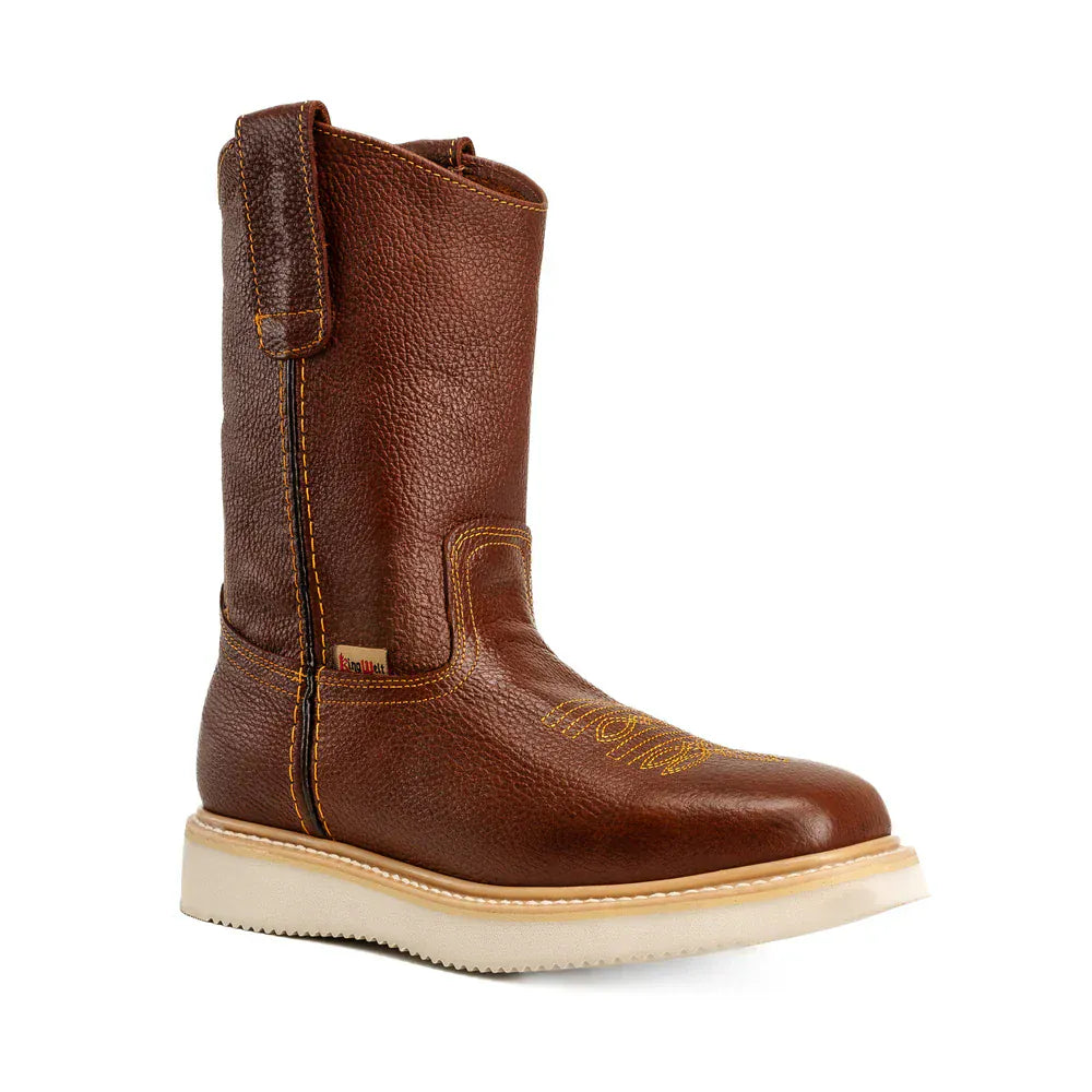 King Welt Boots Santa Fe 11" Wellington Boots Square Toe Full Grain Leather Shedron Color - King Welt