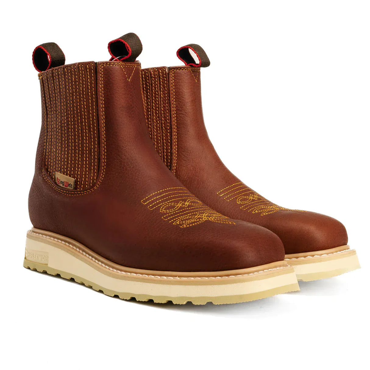 King Welt Boots Ultra Flex 6" Chelsea Work Boots Shedron Color - King Welt