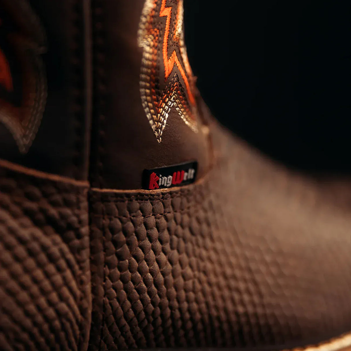 King Welt Boots Venom 11" Python Tribute Work Boot Square Steel Toe Brown Color - King Welt