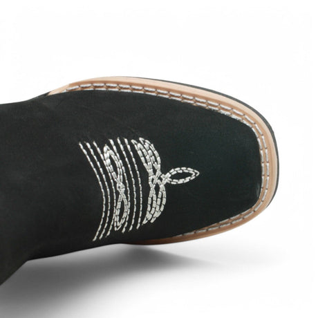 La Carreta Boots Kid's Genuine Suede Square Toe Short Boots