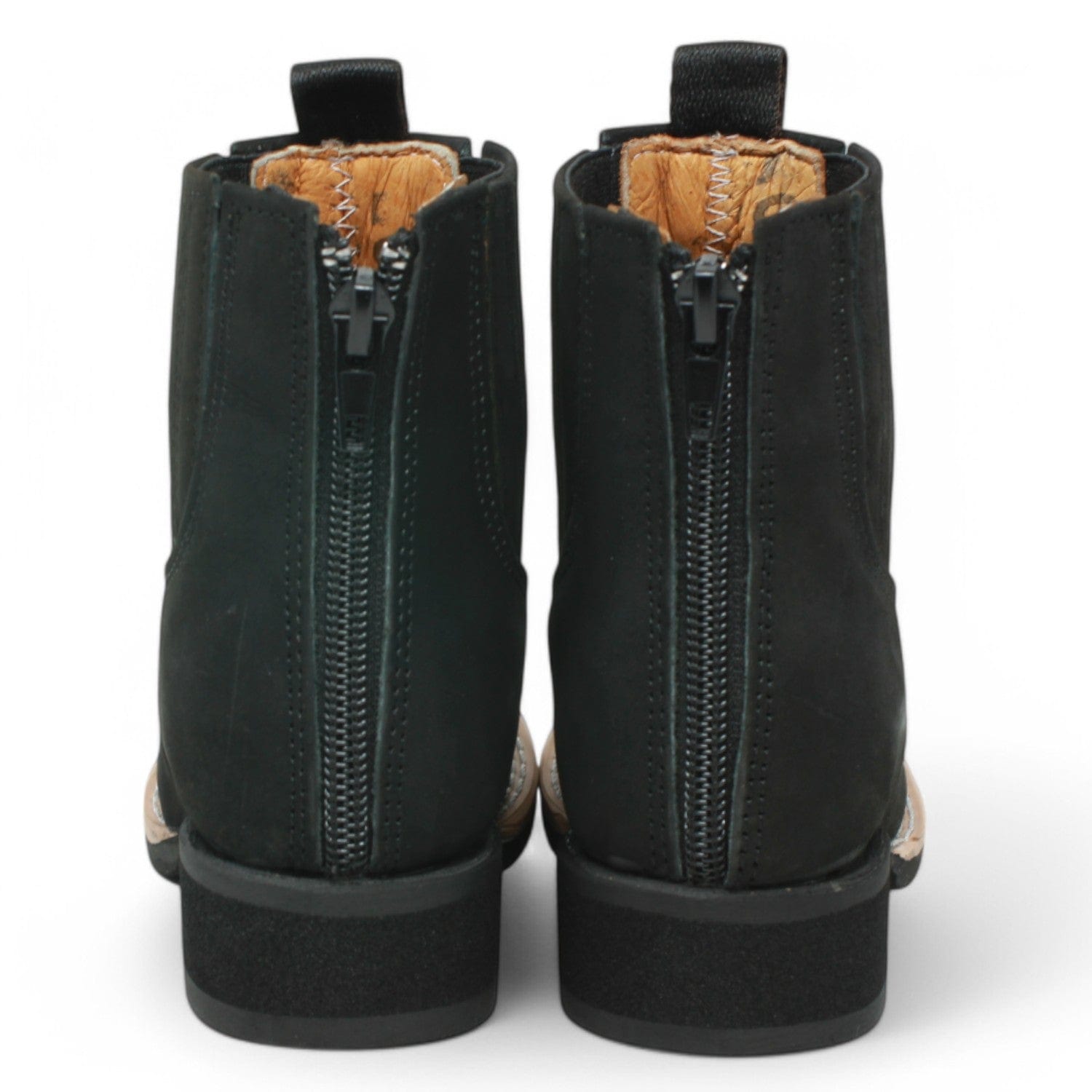 La Carreta Boots Kid's Genuine Suede Square Toe Short Boots