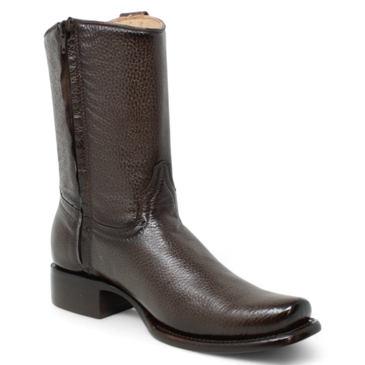 La Carreta Boots Men's Genuine Floater Leather Dubai Square Toe Boots Honey Color - La Sierra