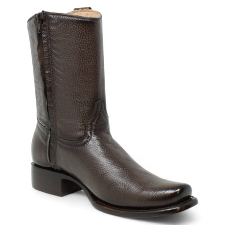 La Carreta Boots Men's Genuine Floater Leather Dubai Square Toe Boots Honey Color - La Sierra