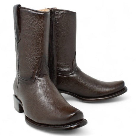 La Carreta Boots Men's Genuine Floater Leather Dubai Square Toe Boots Honey Color - La Sierra
