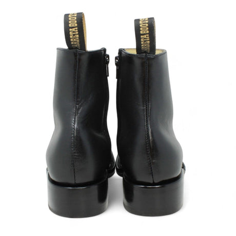 Men´s Genuine Leather Dubai Square Toe Ankle Boots Black Color - La Carreta Back view