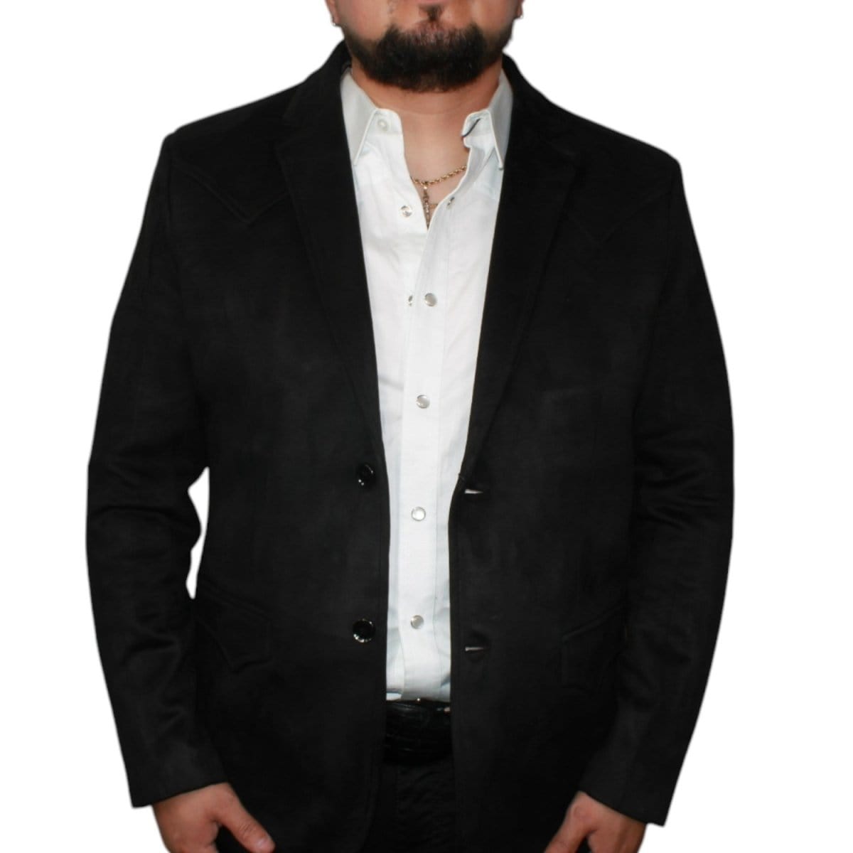 Lamasini Jackets Black / S Lamasini Men´s Western Suede Blazer