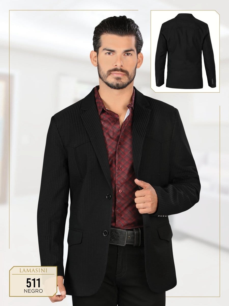 Lamasini Jackets Black / S Men´s Western Dress Blazer Black - Lamasini
