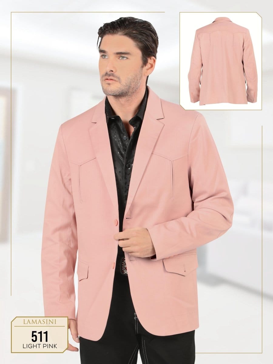 Lamasini Jackets Pink / S Men´s Western Dress Blazer Light Pink - Lamasini