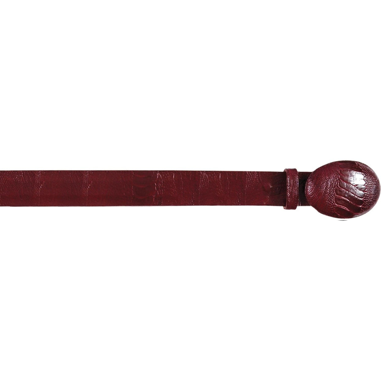 Genuine Ostrich Leg Skin Cowboy Belt Burgundy Color - Los Altos Boots