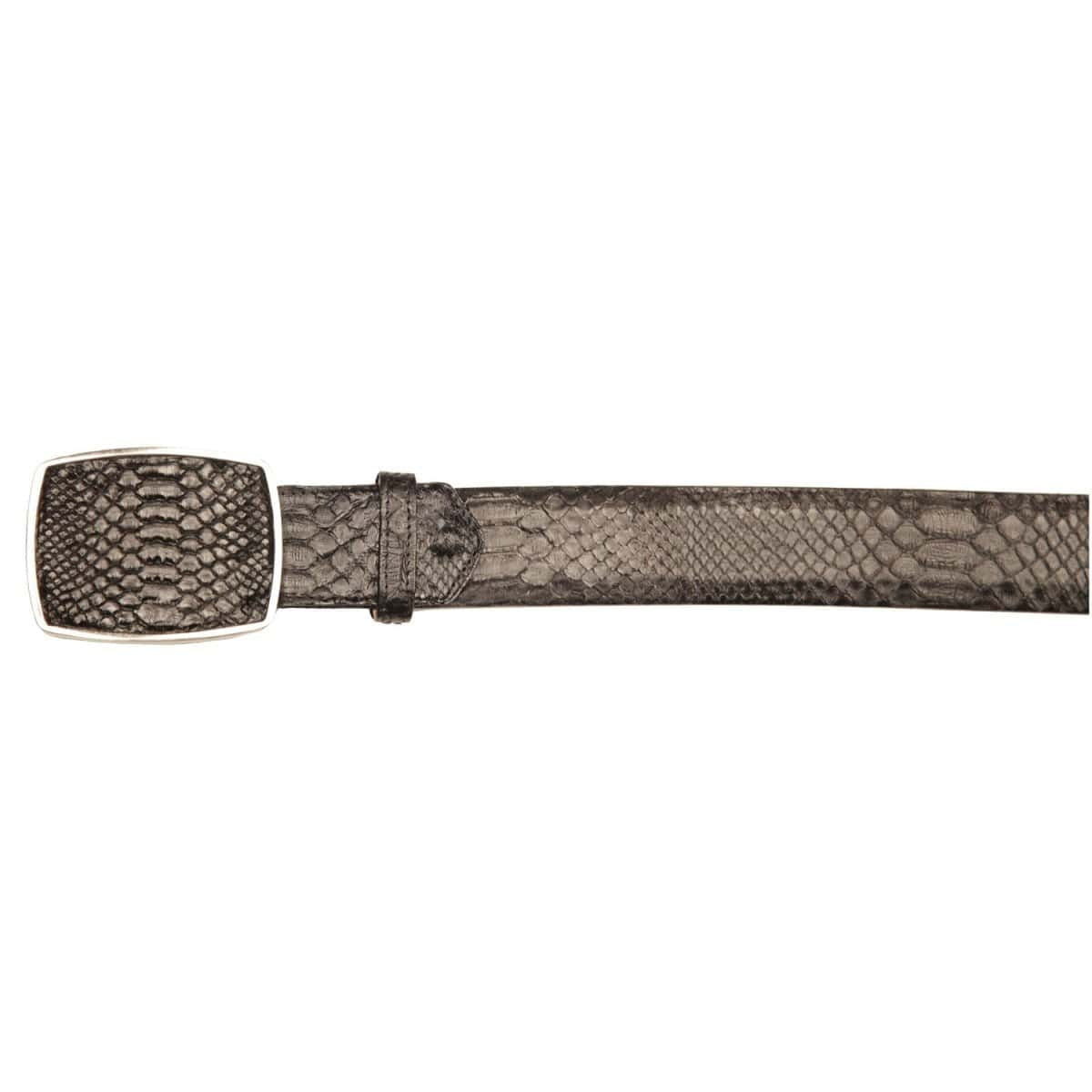Los Altos Boots Belts Black / 32 Genuine Python Skin Cowboy Belt - Los Altos Boots