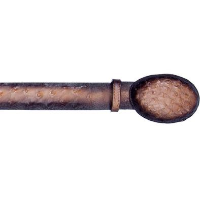 Los Altos Boots Belts Genuine Ostrich Skin Cowboy Belt Faded Oryx Color - Los Altos Boots