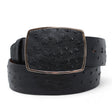 Los Altos Boots Belts Men's Los altos Ostrich Cowboy Belt Black