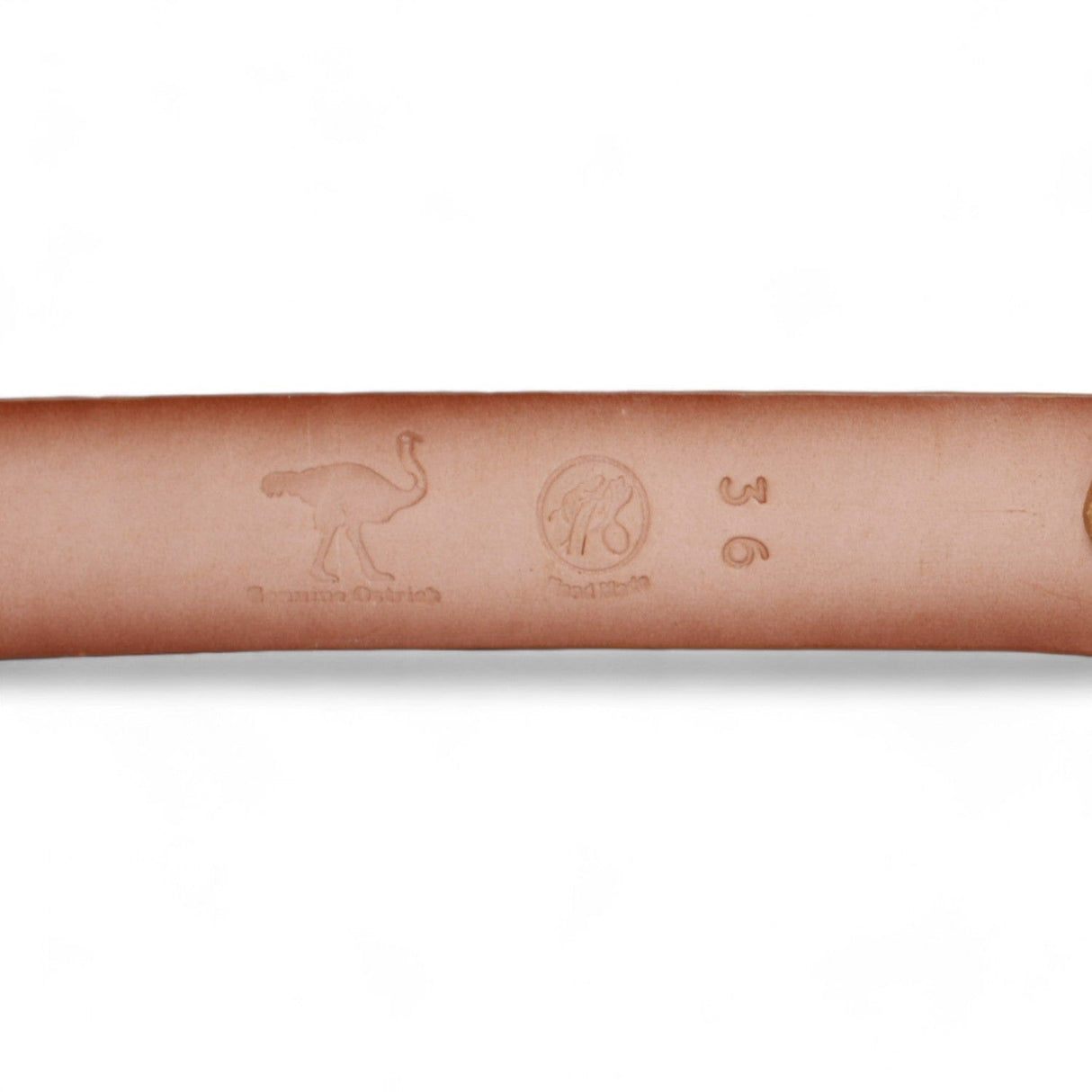 Genuine Ostrich Skin Cowboy Belt Tobacco Color - Los Altos Boots