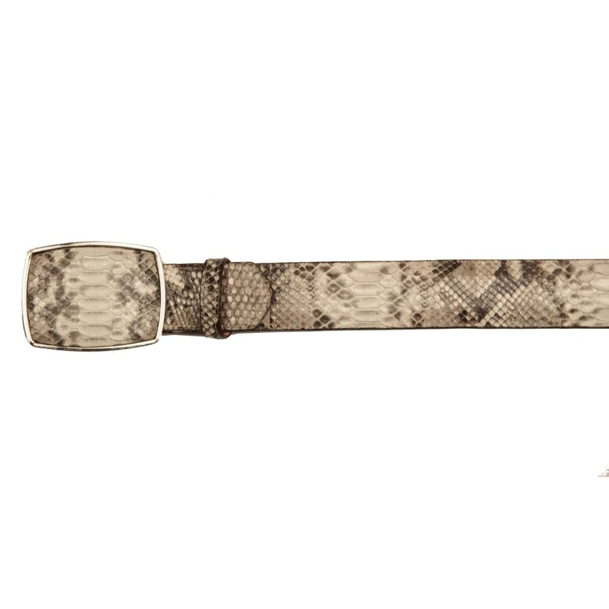 Los Altos Boots Belts Natural / 32 Genuine Python Skin Cowboy Belt - Los Altos Boots